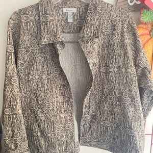 Analogy Paisley Jacket in Brown and Cream